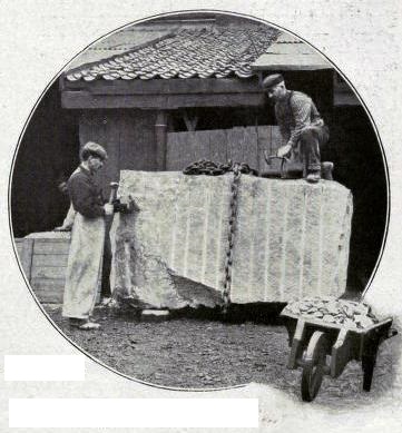 A 7-TON BLOCK OF GRANITE AT THE DRESSING SHED