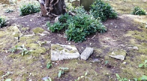 The remains of the grave of Gustav von Franck, Brookwood Cemetery