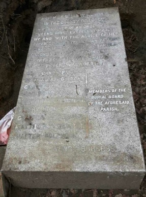 Monument over the reburials from St Peter's Church, Walworth, at Brookwood Cemetery