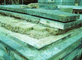 The roof at the rear of the Columbarium Brookwood Cemetery