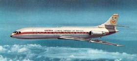 A Caravelle airliner of Iberia Airlines