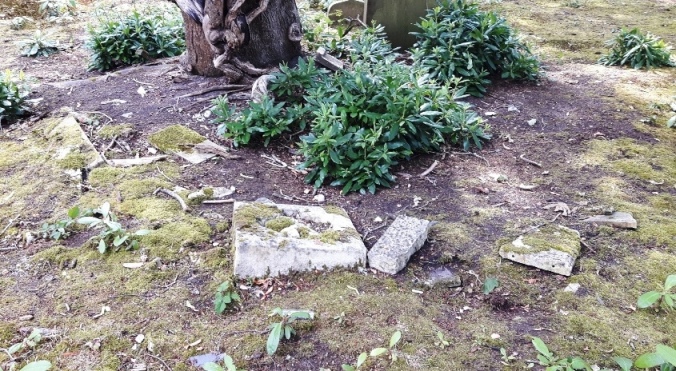 The remains of the grave of Gustav von Franck, Brookwood Cemetery