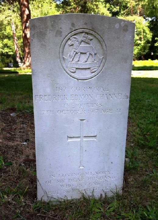 Memorial to Frederick Edmon Channell died 1917 Brookwood Cemetery