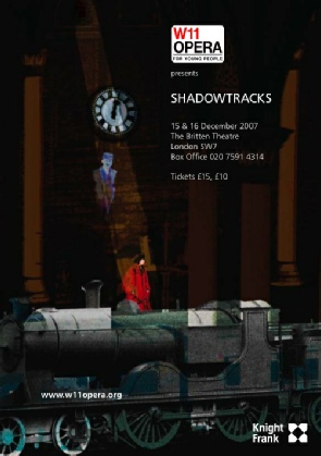 Programme for the world premiere of Shadowtracks December 2007